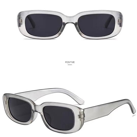 (Rowling) Kacamata Hitam  Abu Bingkai Hitam Anti-UV Wanita Pria  Import Kacamata Fashion-Ka-83 C3 Grey