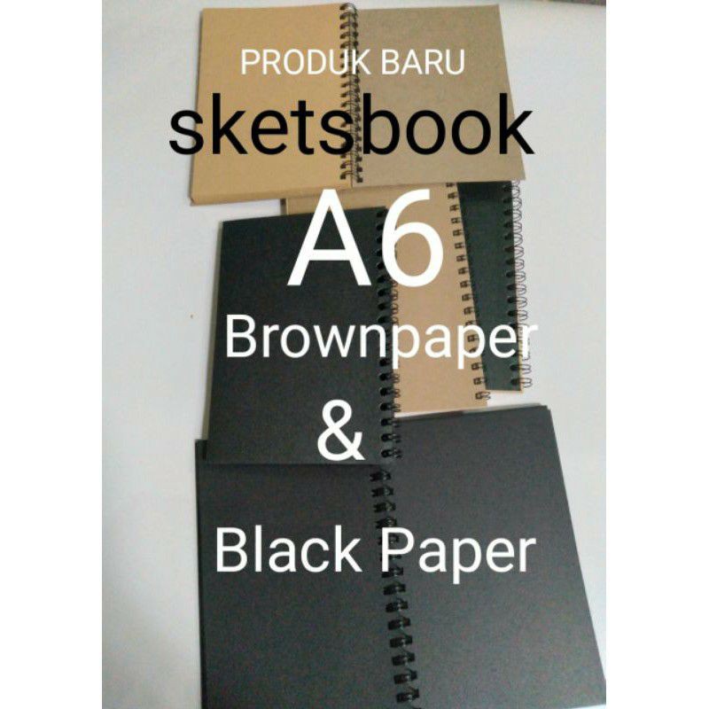 

sketsbook brown & black paper A6