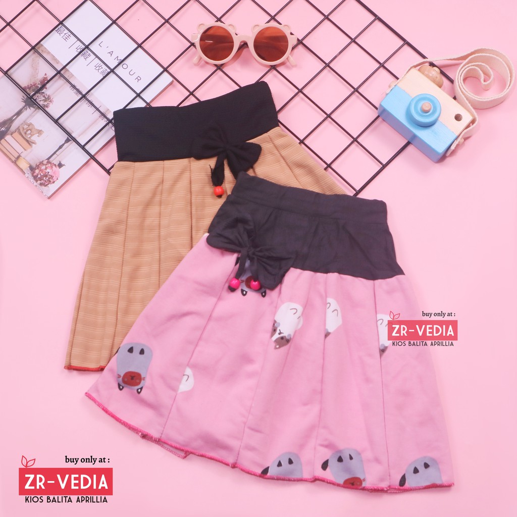 Rok Cassie uk 1-2 Tahun / Rok Rempel Anak Perempuan Murah Skirt Pendek Girl Kids Grosir Adem