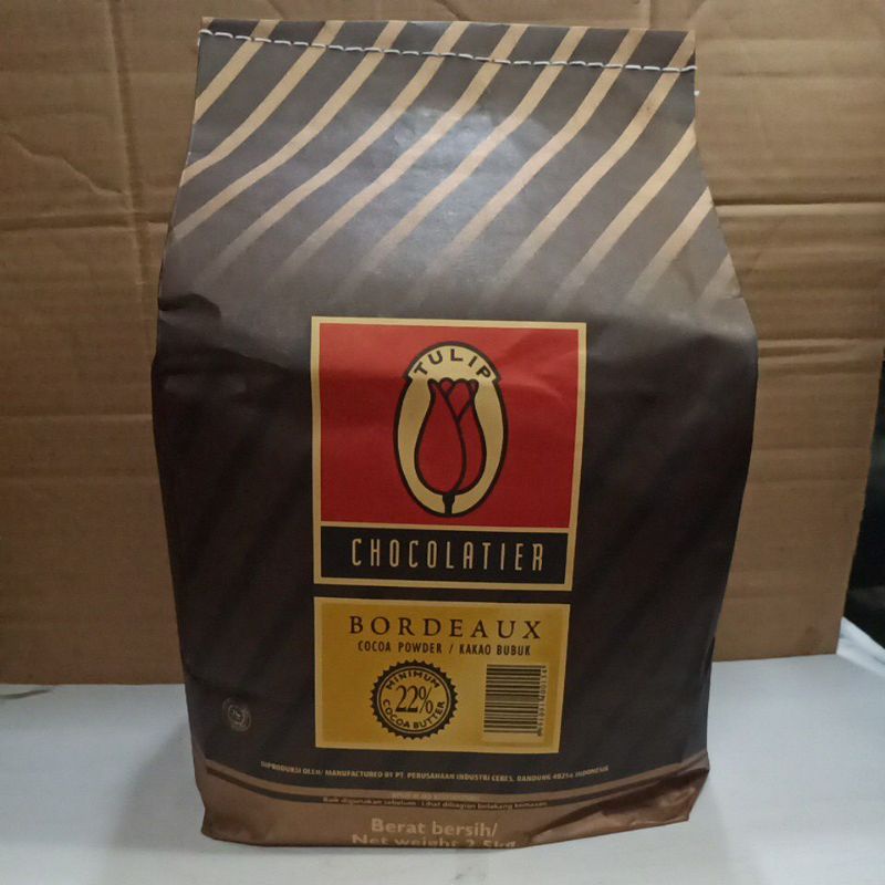 

Tulip Bordeaux Pure Cocoa Powder / Kakao Bubuk 2500 gr / 2.5 kg