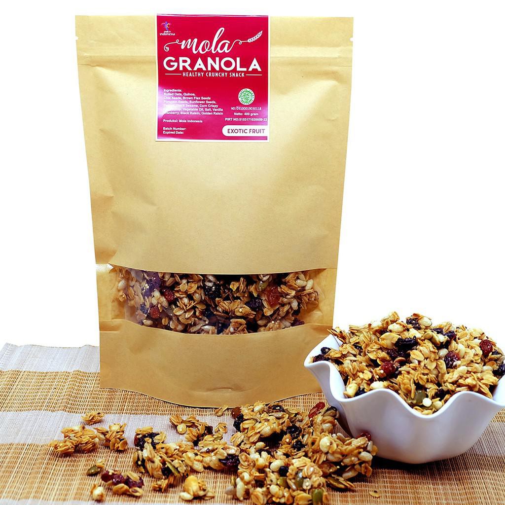 Mola Granola 400 gram / Menu Sarapan Sehat Atau juga Untuk Cemilan Diet