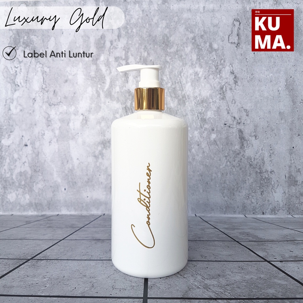 Botol Sabun Aesthetic Refill Pump Putih Neck Gold 500ml botol shampoo sabun mandi sabun cuci piring isi ulang cantik