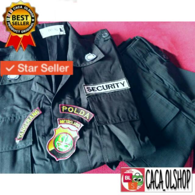 Baju Seragam Setelan PDL Biru/Hitam Satpam/Security