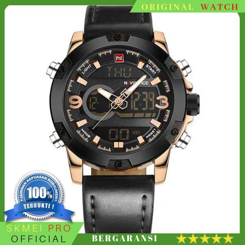 ORIGINAL WATCH Navi Force Jam Tangan Analog Digital Pria - 9097 BERGARANSI
