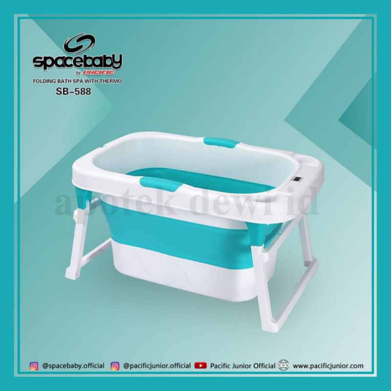 Spacebaby Bak Mandi Lipat Bayi - Folding Bath Spa with Thermo SB 588