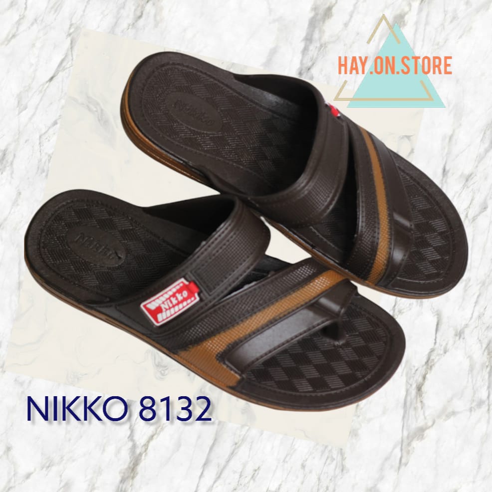 NK 132 - NIKKO 8132 M-L-XL SANDAL PRIA TERMURAH SANDAL COWOK MURAH / SANDAL 8126 / 8116/8156/  AWET,ANTI SLIP,  SANDAL SELOP/ BAN2 GESPER,TERLARIS