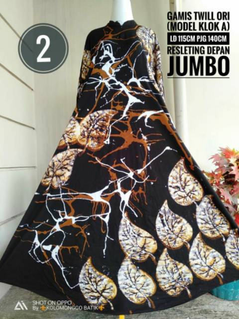 Gamis Twill Abstrak Jumbo