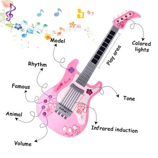 Mainan Gitar Warna  Pink Untuk Anak Laki  Laki  Perempuan 