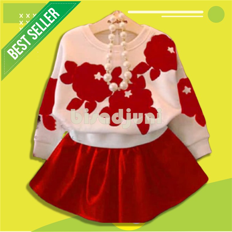 Alena Jumper Only - Romper Anak Perempuan Import - Baju Pantai Motif Bunga Baju setelan sweater