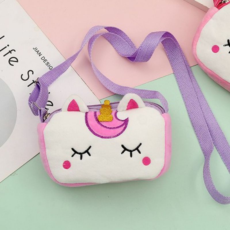 SLINGBAG ANAK UNICORN IMPORT/TAS SELEMPANG ANAK UNICORN/TAS JALAN JALAN ANAK PEREMPUAN/SLINGBAG ANAK