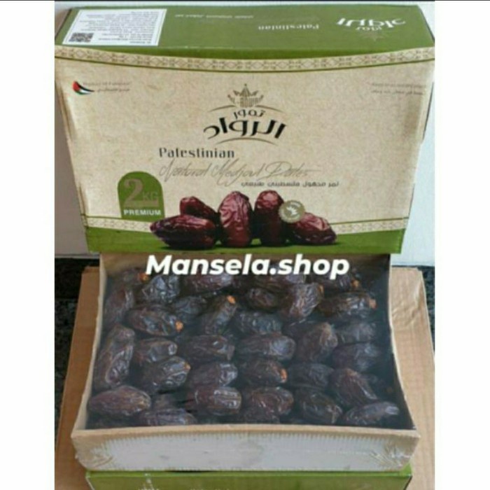 

Kurma Terbaru - Promo . Kurma Medjoel Palestina Al Roward Size Large Isi 2 Kg.