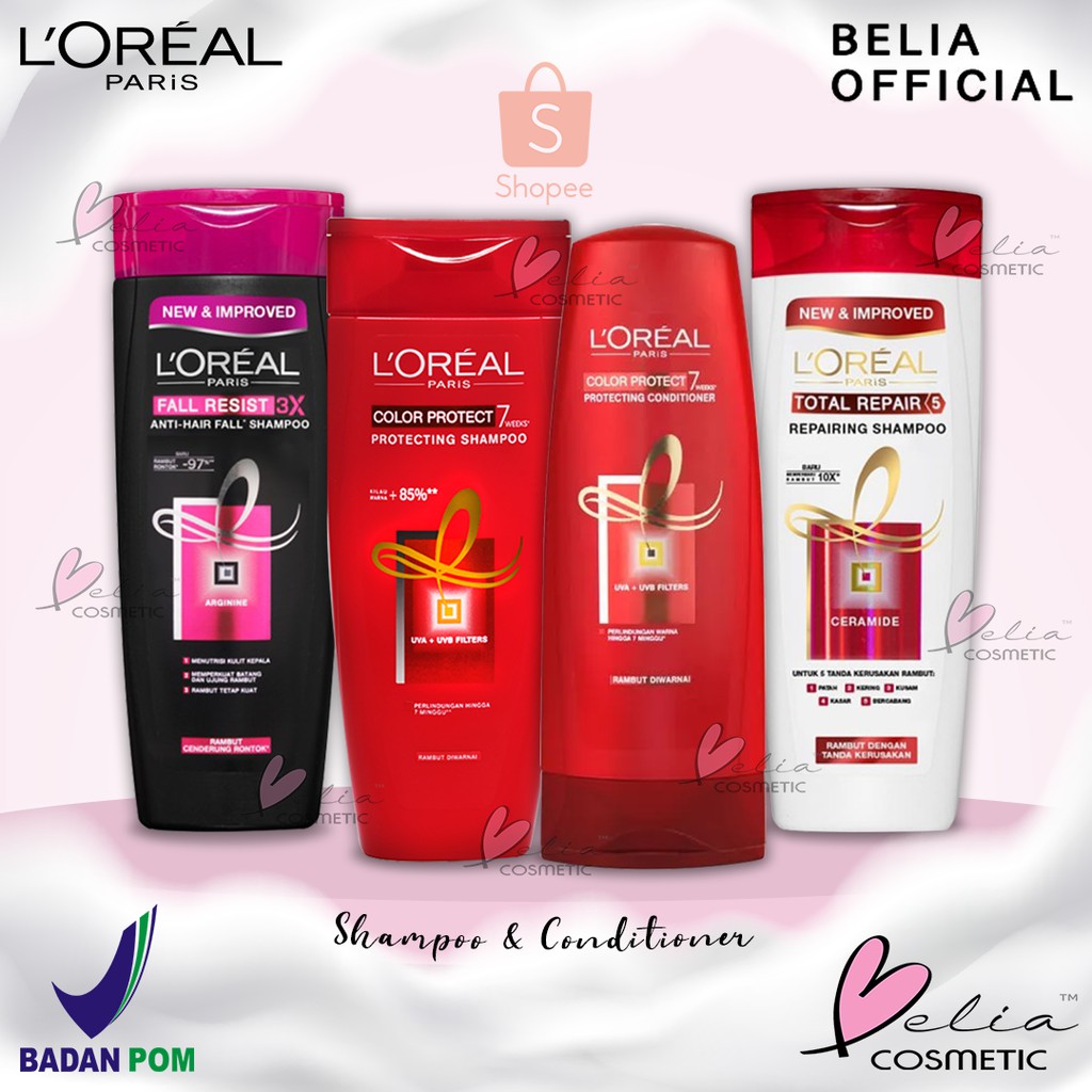 ❤ BELIA ❤ L'Oreal Paris Shampoo &amp; Conditioner | Anti Rontok | Total Repair | Color Protect LOREAL