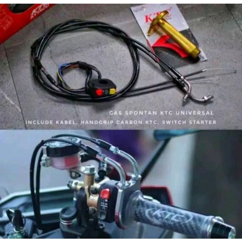 Gas Spontan Ktc 2 Kabel Universal Nmax Aerox Pcx R15 Vixion Ninja Cbr Gsx Satria Fu rx king