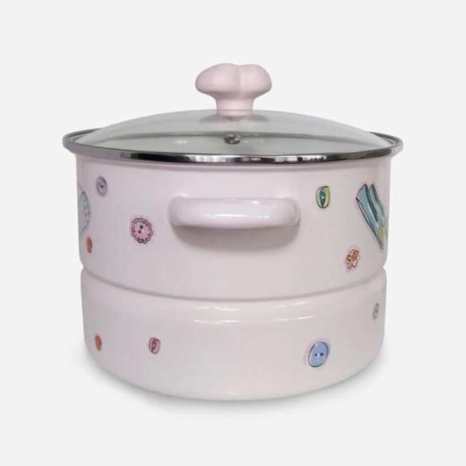 Panci Enamel Masak Dandang Chefina Beauty In The Kitchen Steamer 22Cm Pe8278