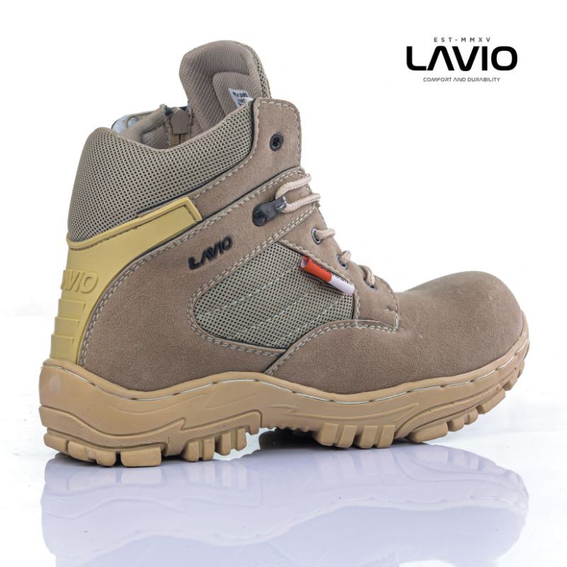 Lavio DNS Low Sepatu Safety Boots Hiking Pria Sol Karet Lentur Anti Slip