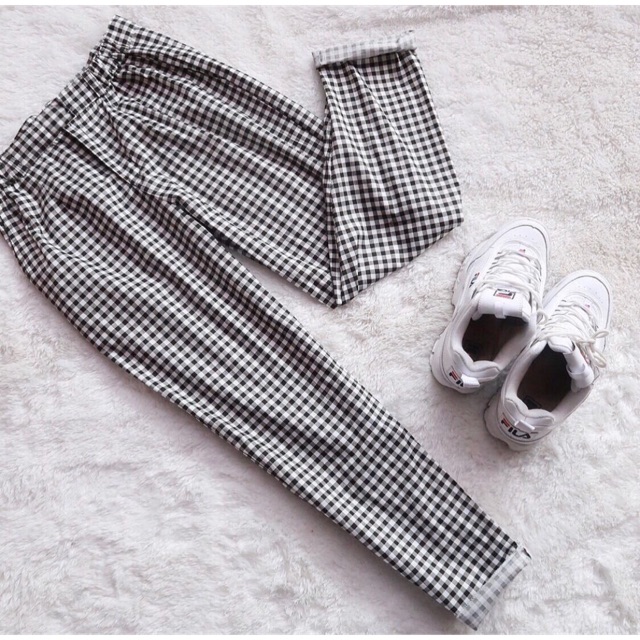 CS Celana  Katun kotak  kotak  Gingham Shopee  Indonesia
