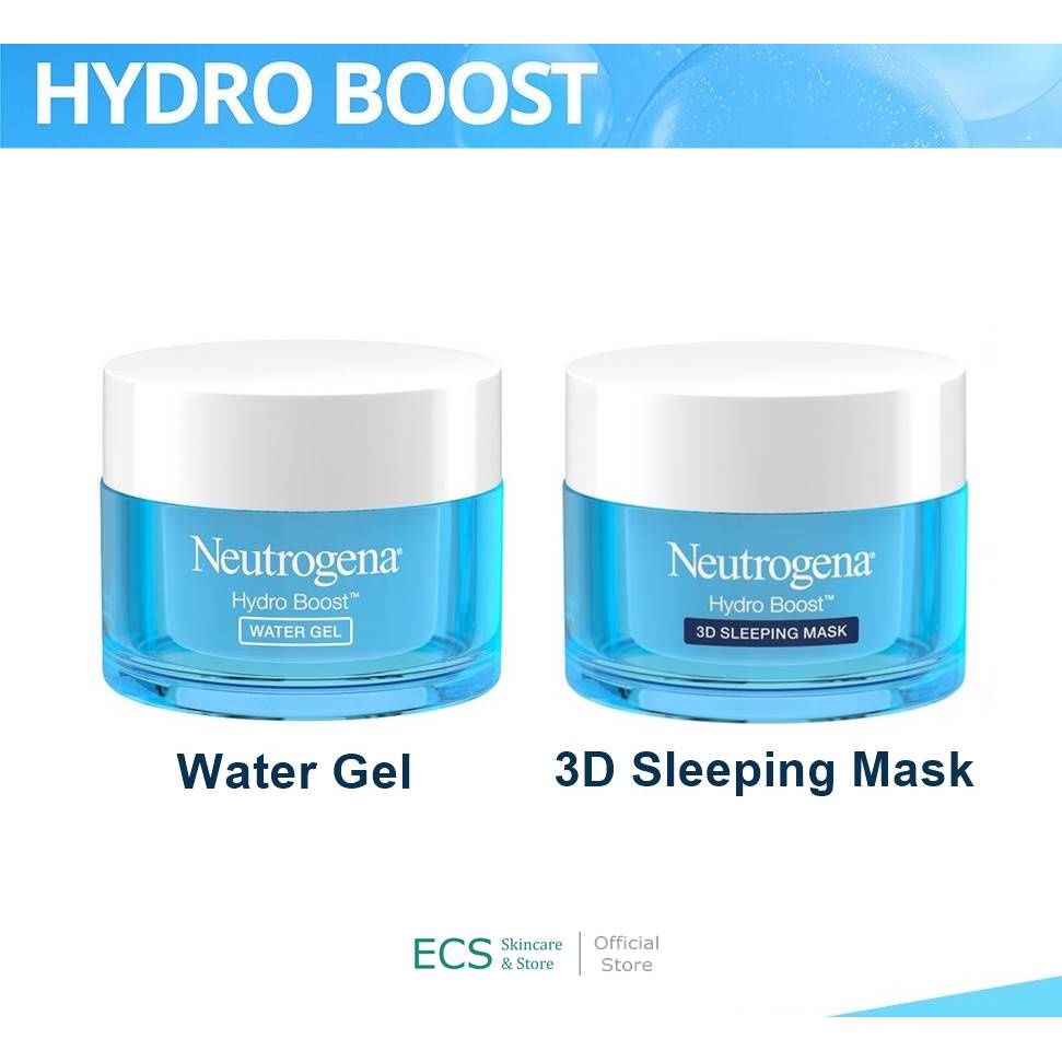 (CREAM Mousturizer) NEUTROGENA Hydro Boost 50gr Water Gel / 3D Sleeping Mask BPOM - Pelembab Untuk Perawatan Wajah - Krim Siang Day / Malam Night - Masker Tidur Cocok Untuk Kulit Kering - Netrogena Netrogen