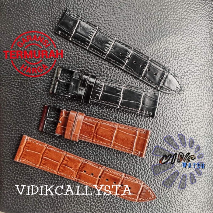 STRAP TALI KULIT JAM TANGAN TIPIS VICTORY 20MM 22MM 20 22