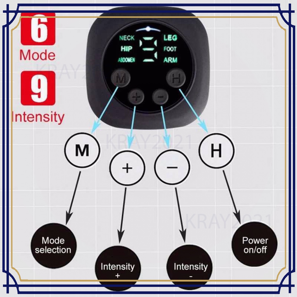 Alat Stimulator Otot Fitness Belt Six Pack EMS Muscle - BY283