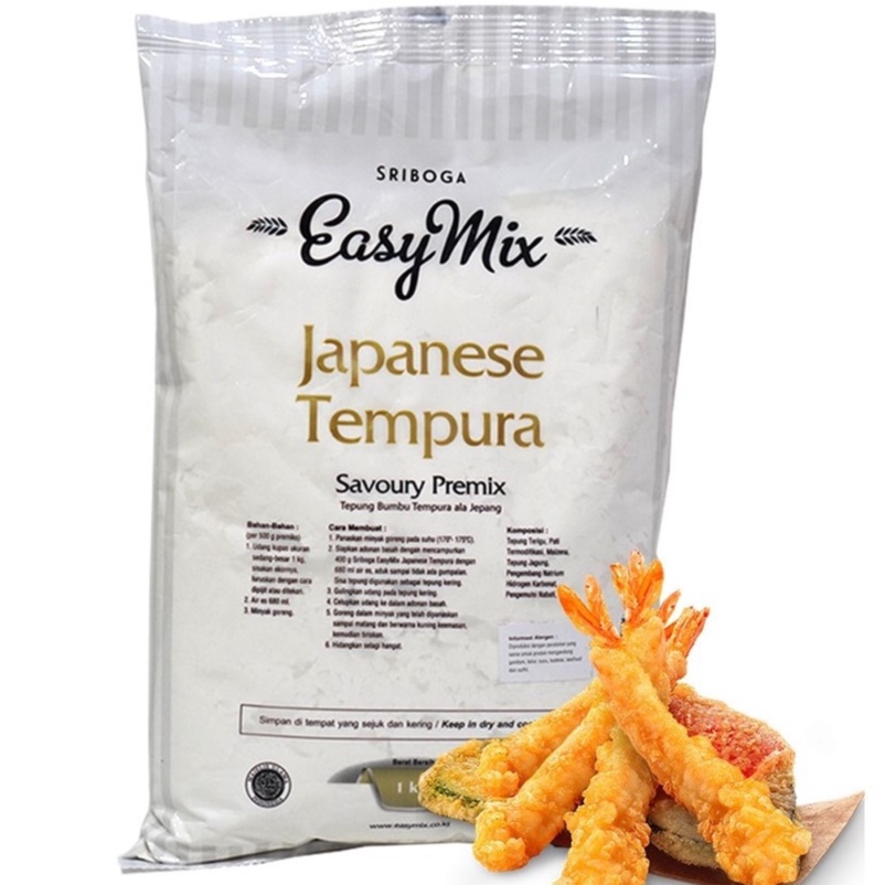 

EasyMix Japanese Tempura 1kg Soury Premix - Easy Mix Tepung Bumbu Tempura ala Jepang