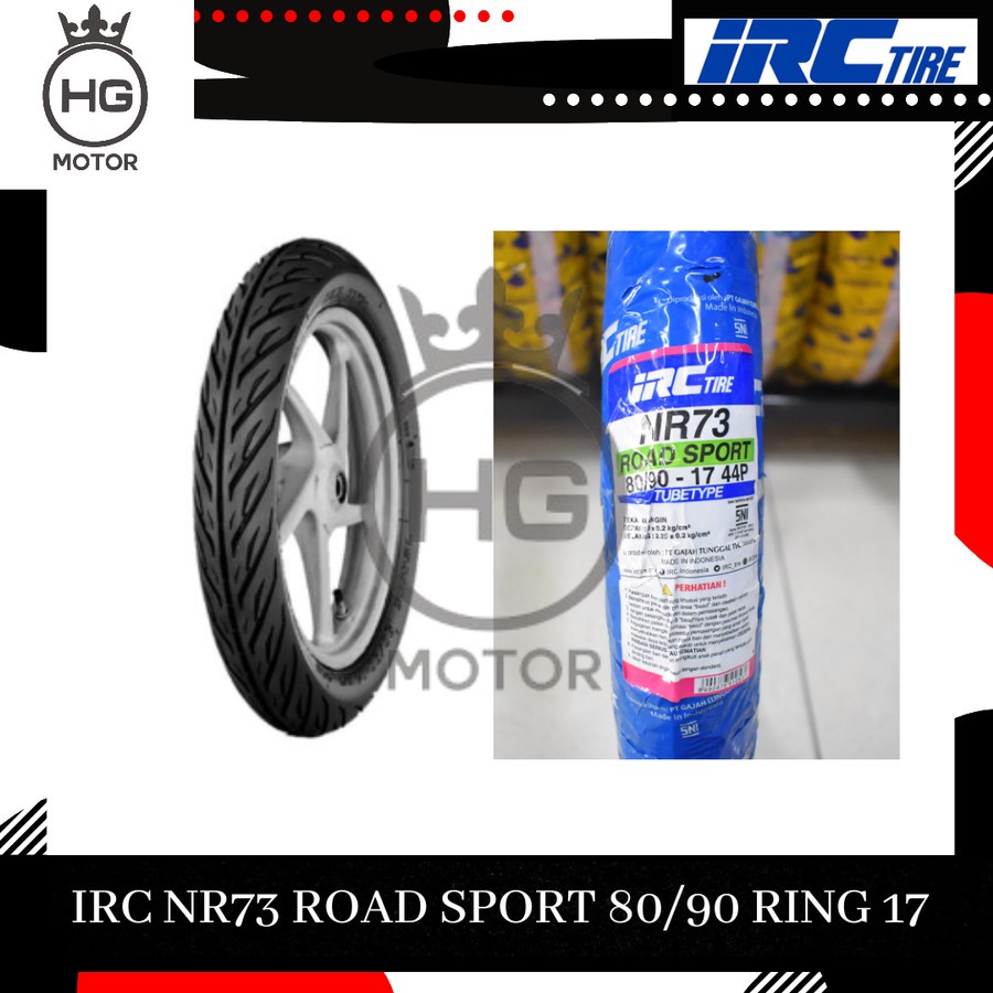 Ban Motor IRC NR 73 ( NR73 ) 80/90-17 ( Tubetype ) Ban Luar