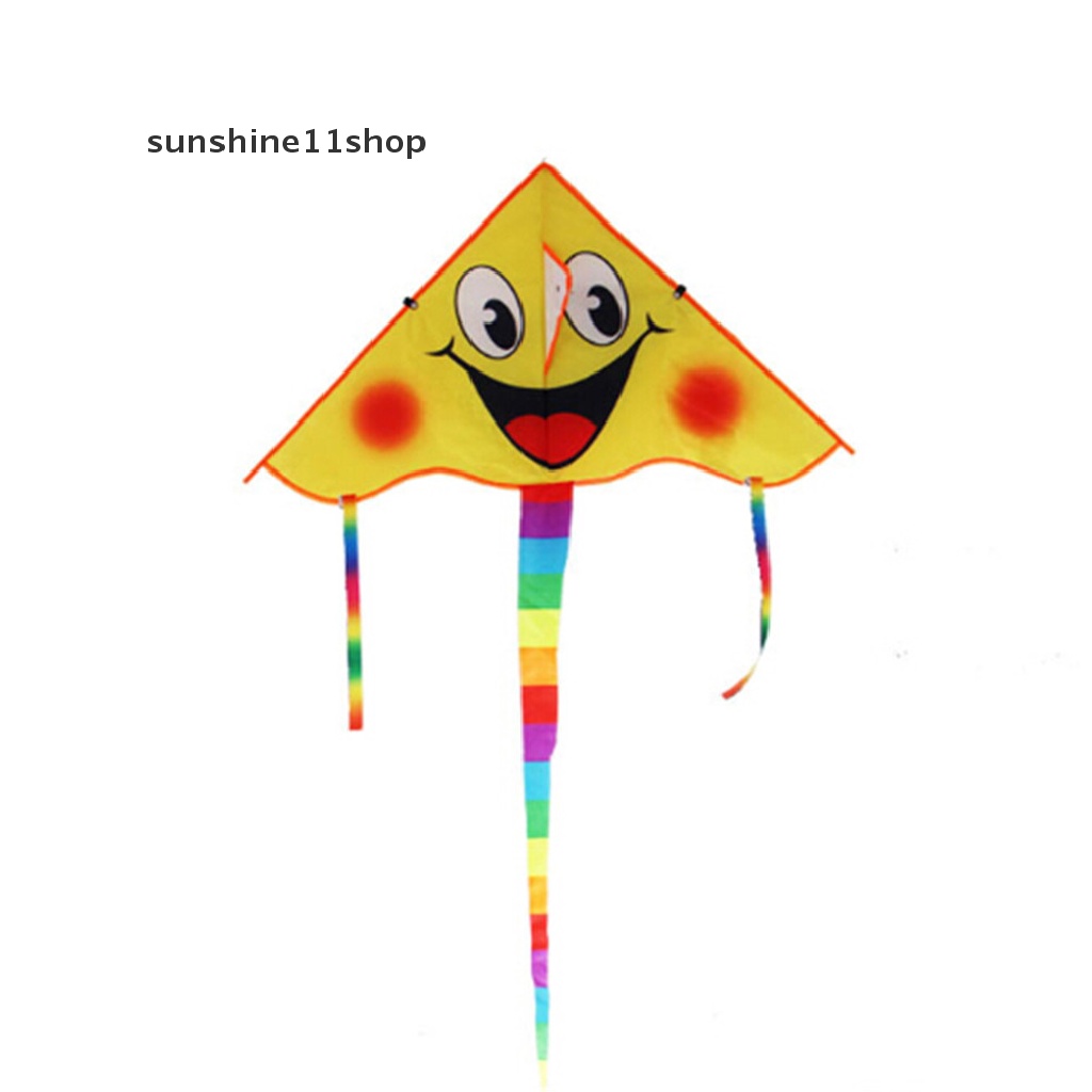 Sho Mainan Layang-Layang Besar 80cm Motif Smiley Face Untuk Hadiah Anak