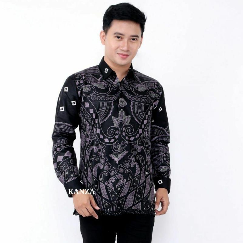 NEW ARRIVAL DISTRO BATIK PRIA BORDIR SOGAN HRB026 BATIKAF NOTOARTO BATIK IPNU-IPPNU HEM PRIA MODERN