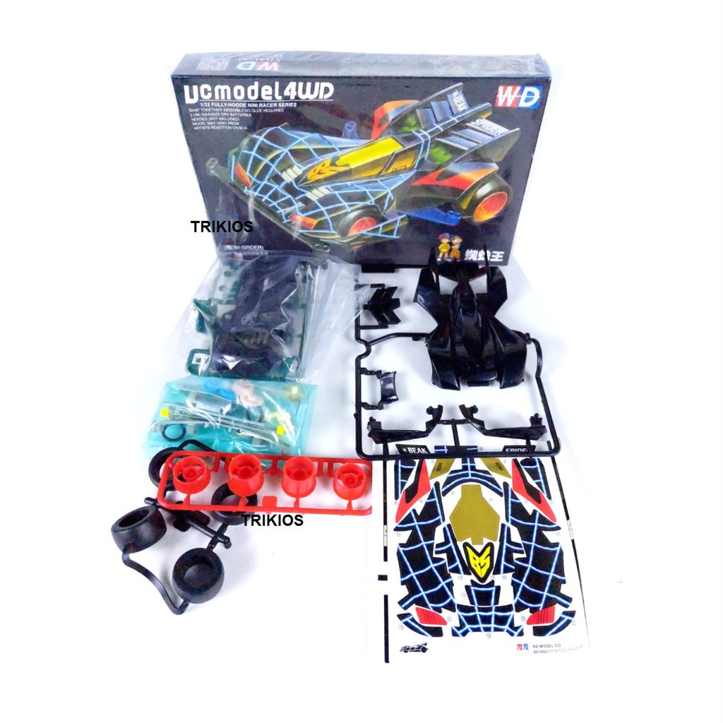 Rep. Tamiya Mini 4wd Merk DD Ruize Beak Spider Super 1 Chassis