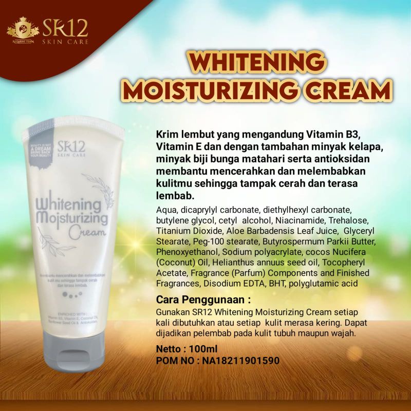 whitening moisturizing cream sr12 wmc sr12