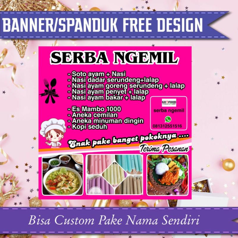 Jual Bannerspanduk Warunf Cemilanmakanan Indonesiashopee Indonesia 5251