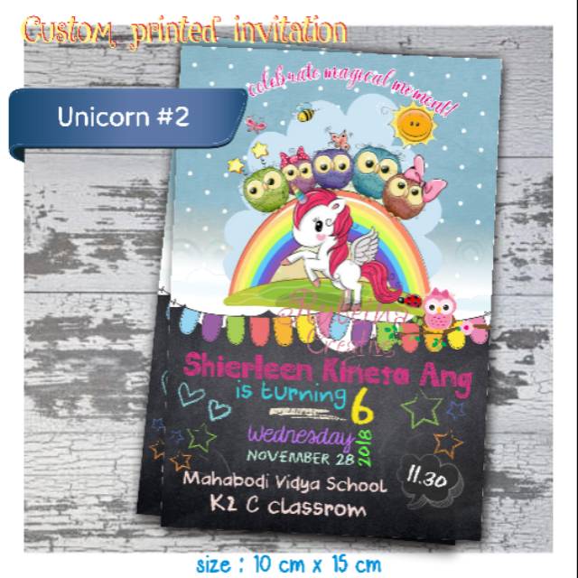 Undangan Ulang Tahun Anak Unicorn #2