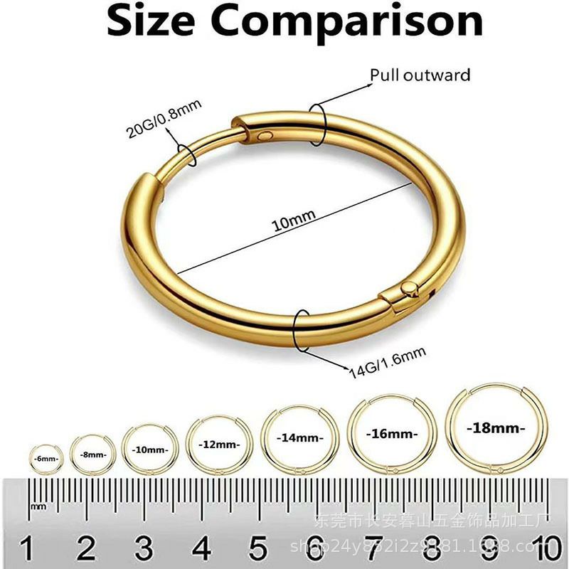 2 pcs Anting Hoop Anting Tusuk