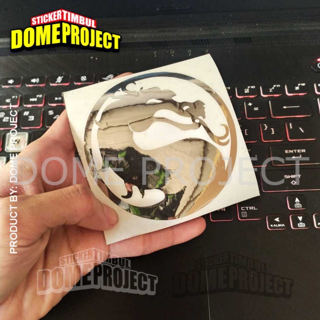 MORTAL KOMBAT CUTTING STIKER WARNA CHROME STIKER MOBIL STIKER BODY MOBIL