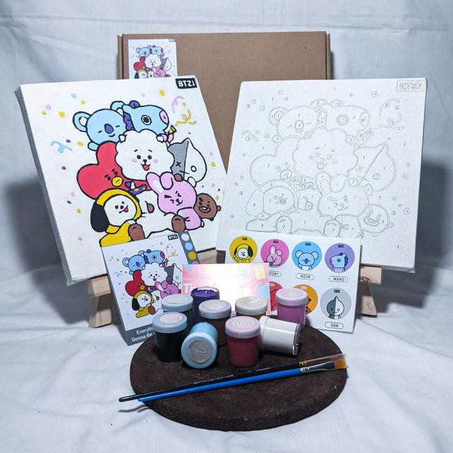 

Laku Sekali Paint By Number Kit BT21 - Cocoart.id I Kanvas 20 x 20 cm Borong