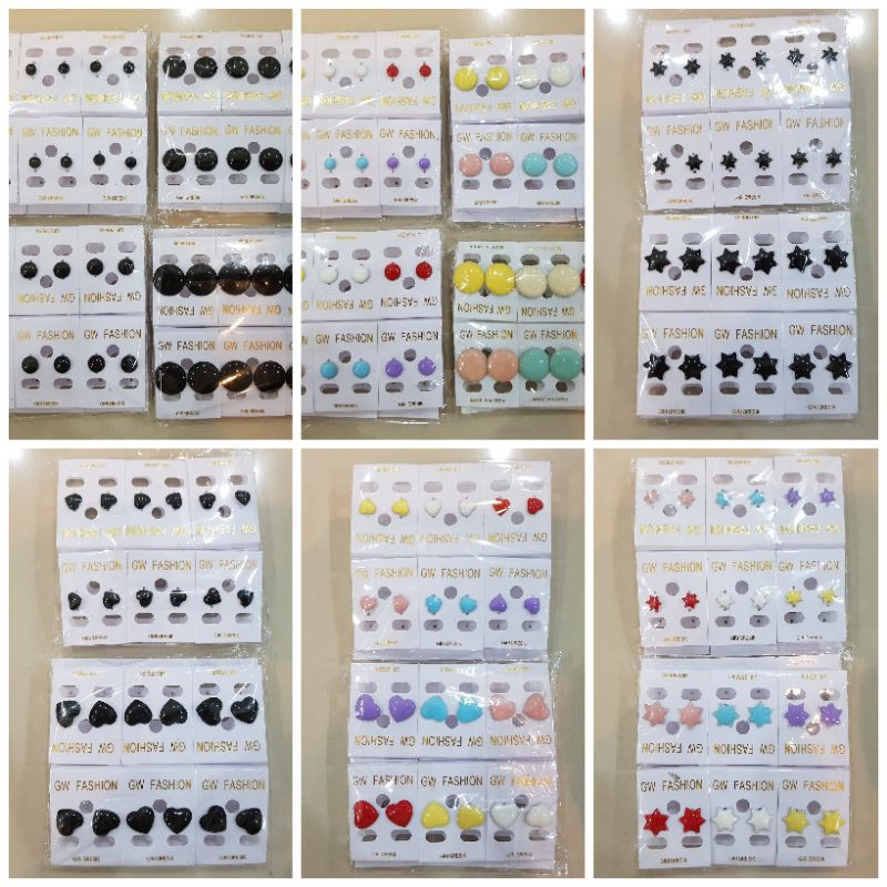 Anting Giwang WULAN Tusuk Cat Resin Likal Grosir