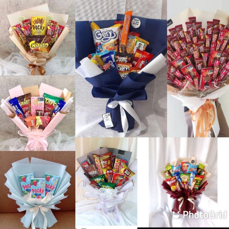 

snack bouquet buket snack bouket snack kado ultah, buket ultah