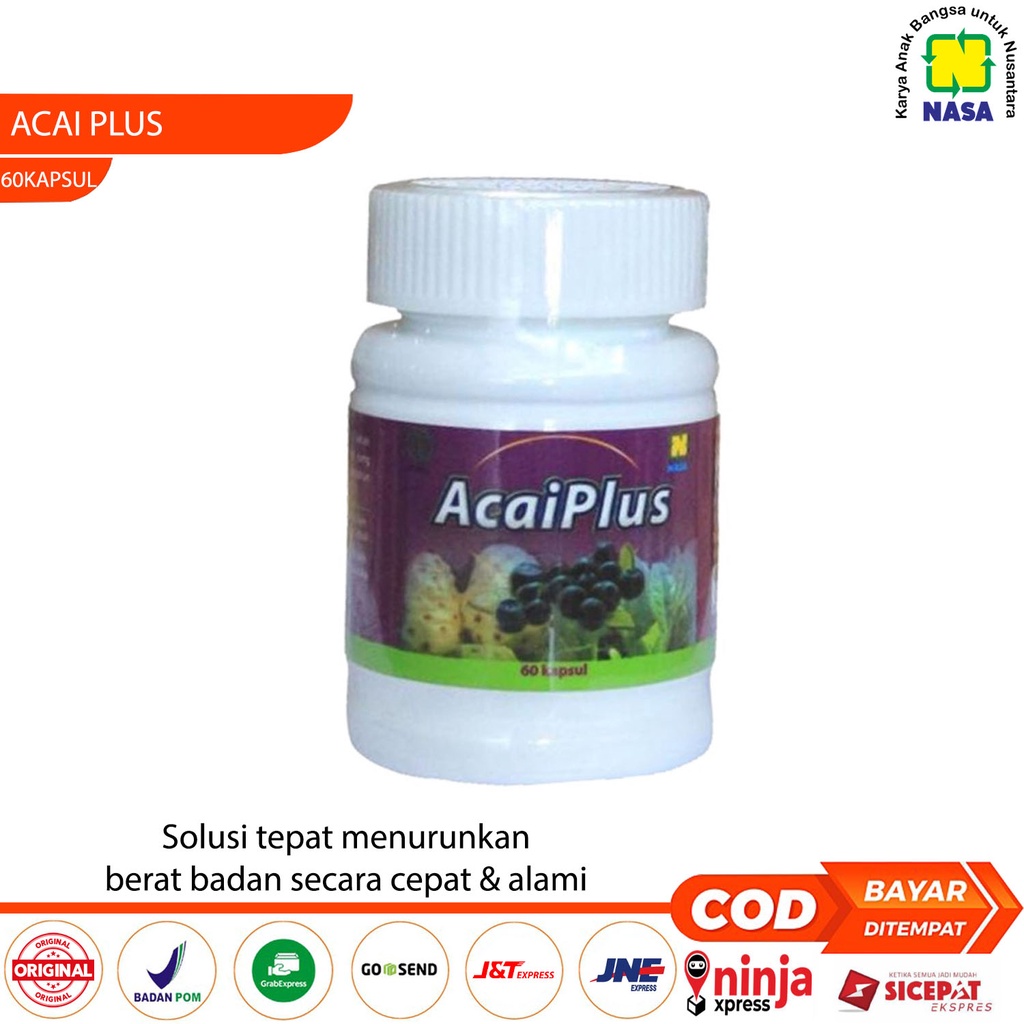 Acai Plus Nasa Bpom Pelangsing Herbal Ampuh Penurun Berat Badan Obat Diet Herbal Pelangsing Badan