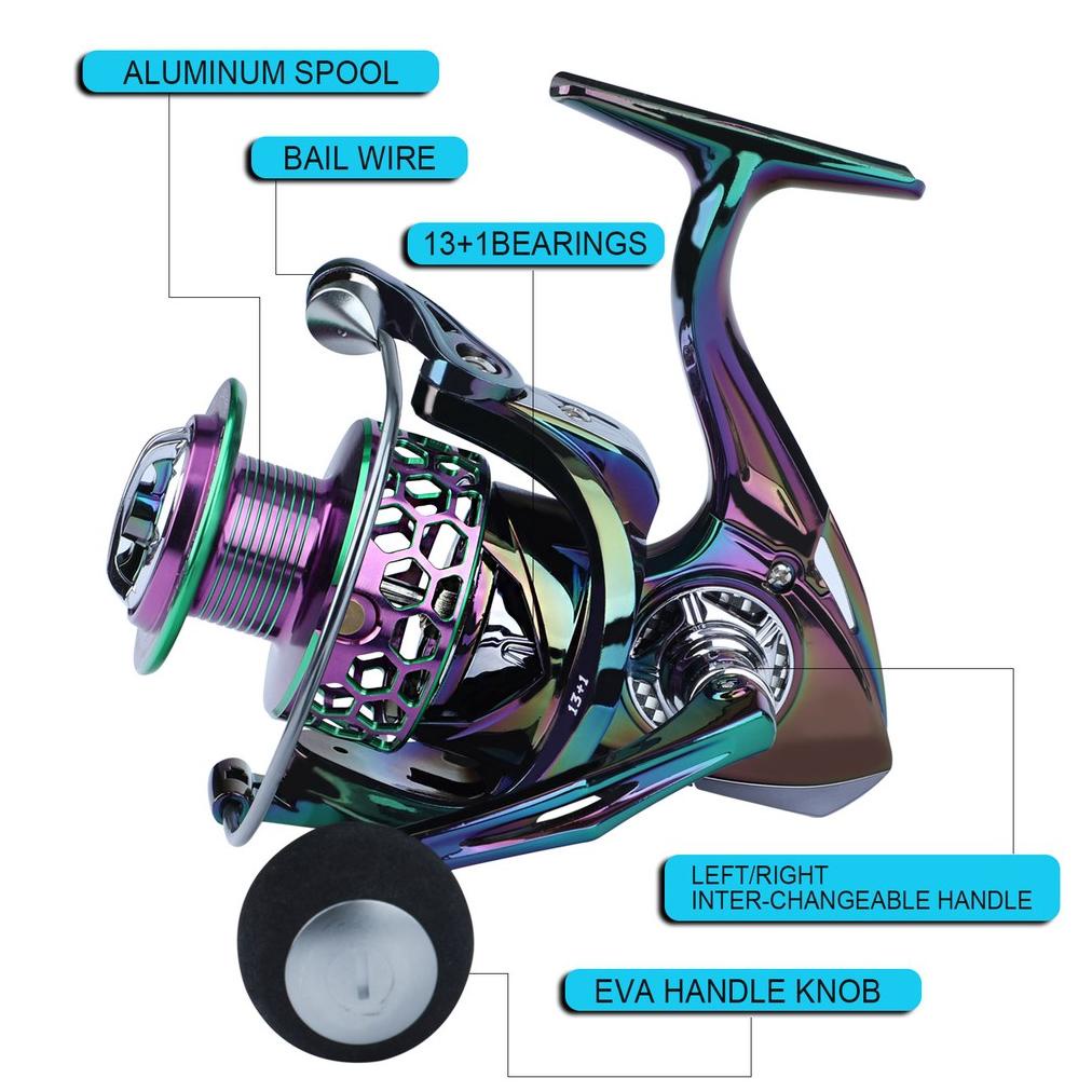 Yudo Reel Pancing13+1Bb  5.2:1 4000 Series Joran Pancing Tackle Pesca Reel Pancing Putar Reel Fishin