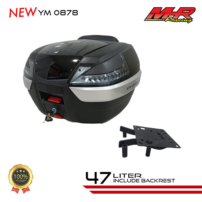 Box Belakang Motor Box mhr Paketan Bracket pcx150/pcx160 MHR 47 LITER ada sandaran box