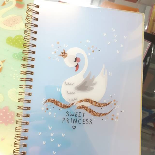 

BUKU SPIRAL HOLOGRAM alat tulis notebook notes angsa diary buku catatan swan