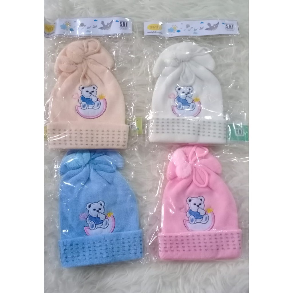 kupluk rajut bayi baru lahir lucu dan lembut halus