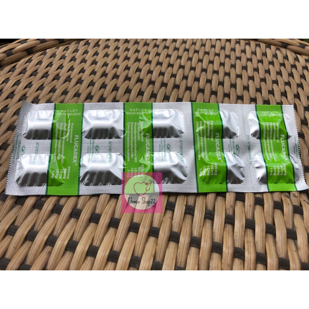 Flucadex Tablet Strip/ Obat Influenza Tablet/ Obat Gejala Influenza Tablet/ Obat Flu Tablet/ Obat Gejala Flu Tablet/ Obat Bersin-Bersin Flu Tablet/ Obat Hidung Tersumbat Tablet/ Obat Sakit Kepala Tablet/ Obat Pusing Tablet/ Obat Batuk Pilek Tablet - OF10-2