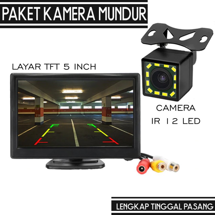 Paket Kamera Mundur Parkir Kamera Mundur layar 5 Inch