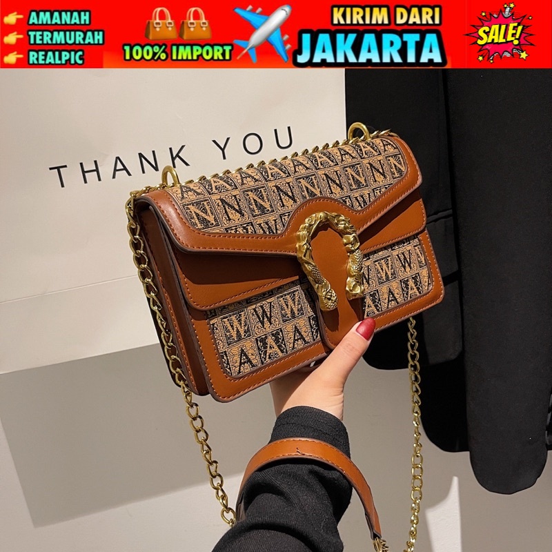 TI 3110 - TAS WANITA IMPORT BATAM MURAH TAS SELEMPANG KONDAGAN WANITA FASHION KOREA - H