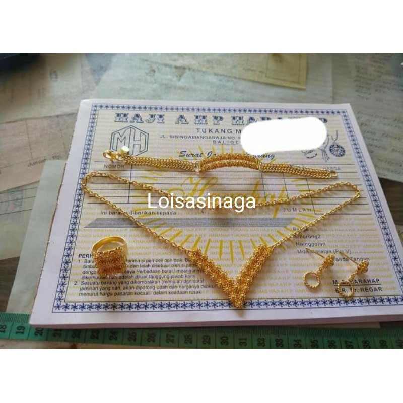 1 Set Model Matahari Emas LM/London 24K kadar 99,99%