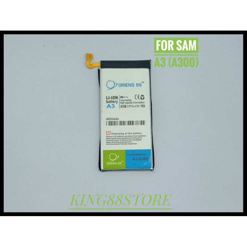 BATTERY BATERAI BATRE DOUBLE POWER ORIENS88 FOR SAMSUNG A3 A300