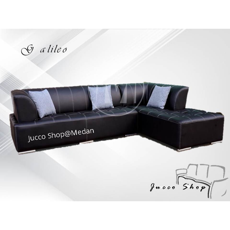 Sofa Tamu Modis Galileo - Sofa Sudut Minimalis Kulit - Sofa Santai set - Medan
