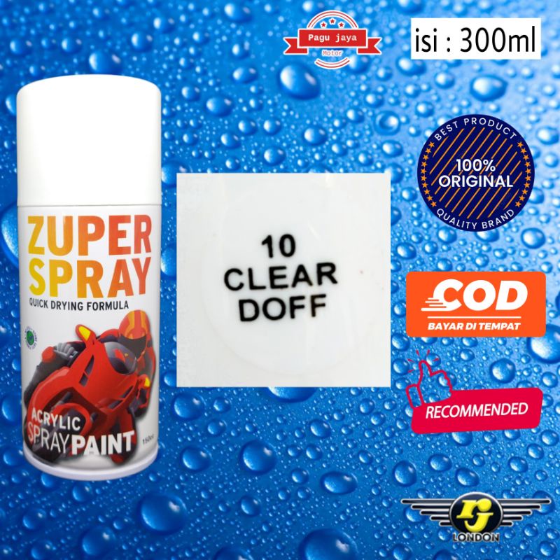 cat semprot clear doff matte 300cc zuper spray pilok pilox pylox