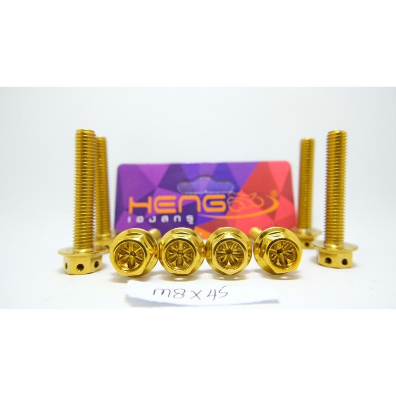 baut probolt flower gold HENG THAILAND m8x45 8x45 drat 12 panjang 4,5cm