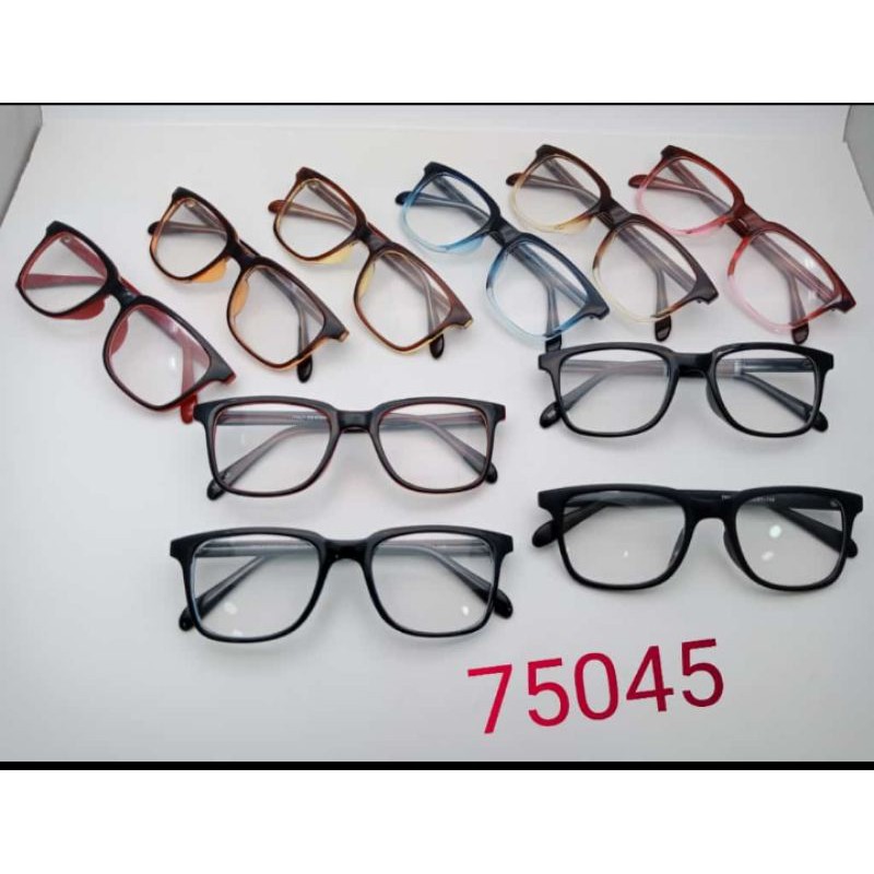 frame kacamata kotak + lensa(75045)